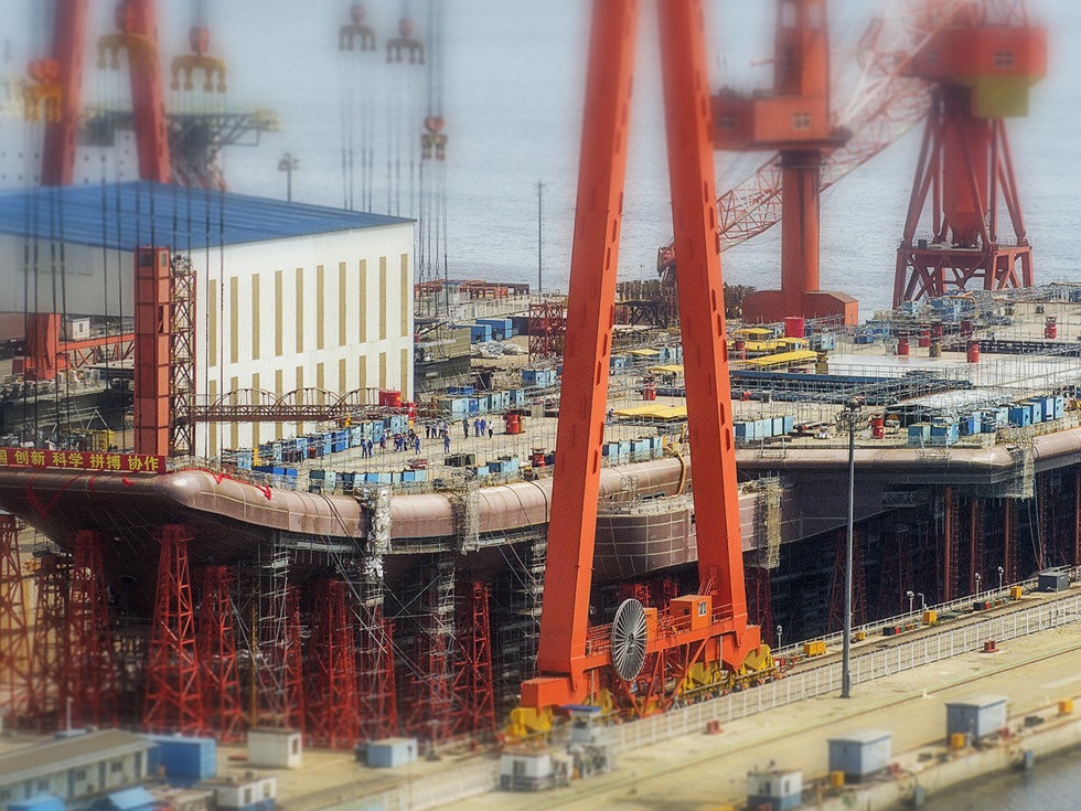 已接近完工的中国国产航母