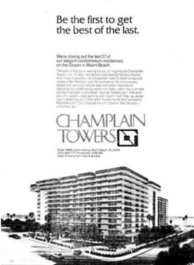 1980 年出现在《迈阿密先驱报》上的尚普兰塔南公寓广告 1980 年出现在《迈阿密先驱报》上的尚普兰塔南公寓广告