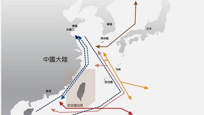 台湾处于“第一岛链”的核心前沿